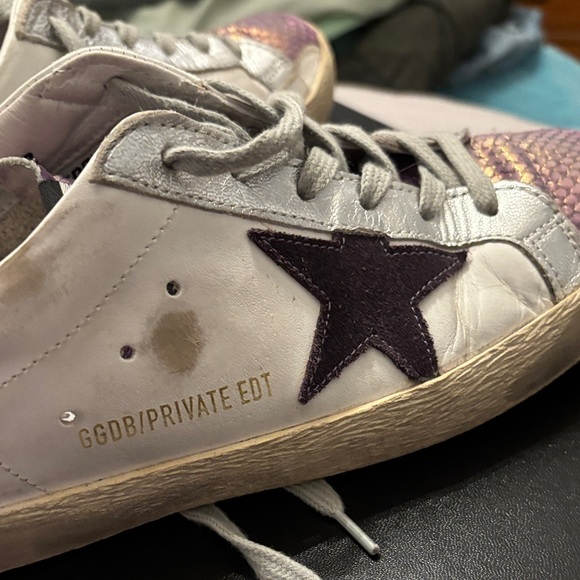 Women's Golden Goose Metallic Pink Star Accent Sneakers - Picture 3 of 11